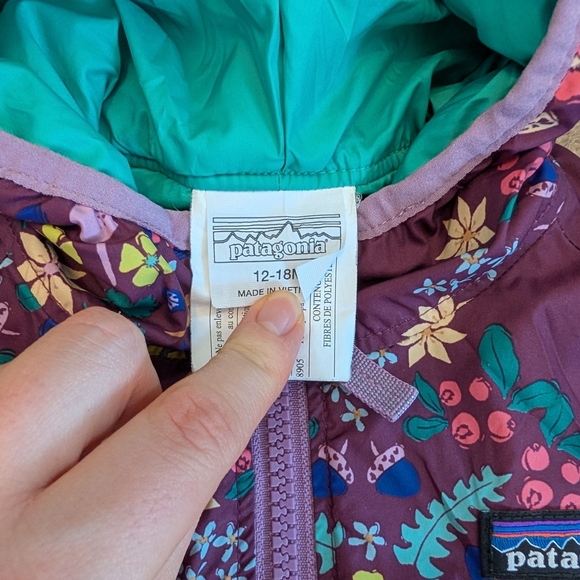 Patagonia Kids' Purple Floral Jacket - Picture 3 of 3